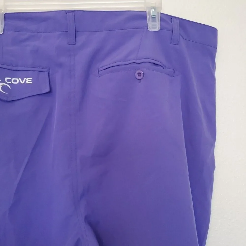 Teal Cove Mens Purple Board Shorts Swim Trunks Sz 42 Stretch Quick Dry RN124917